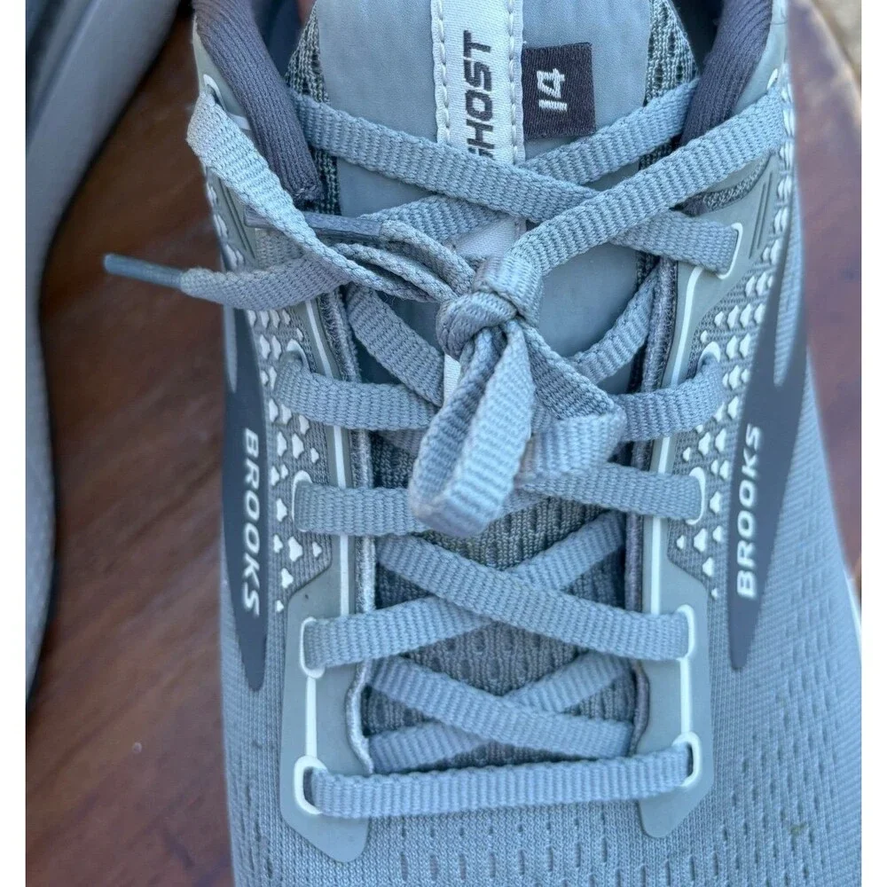 Brooks Ghost 14 Mens Size 15 Gray Athletic Lace Up Closure